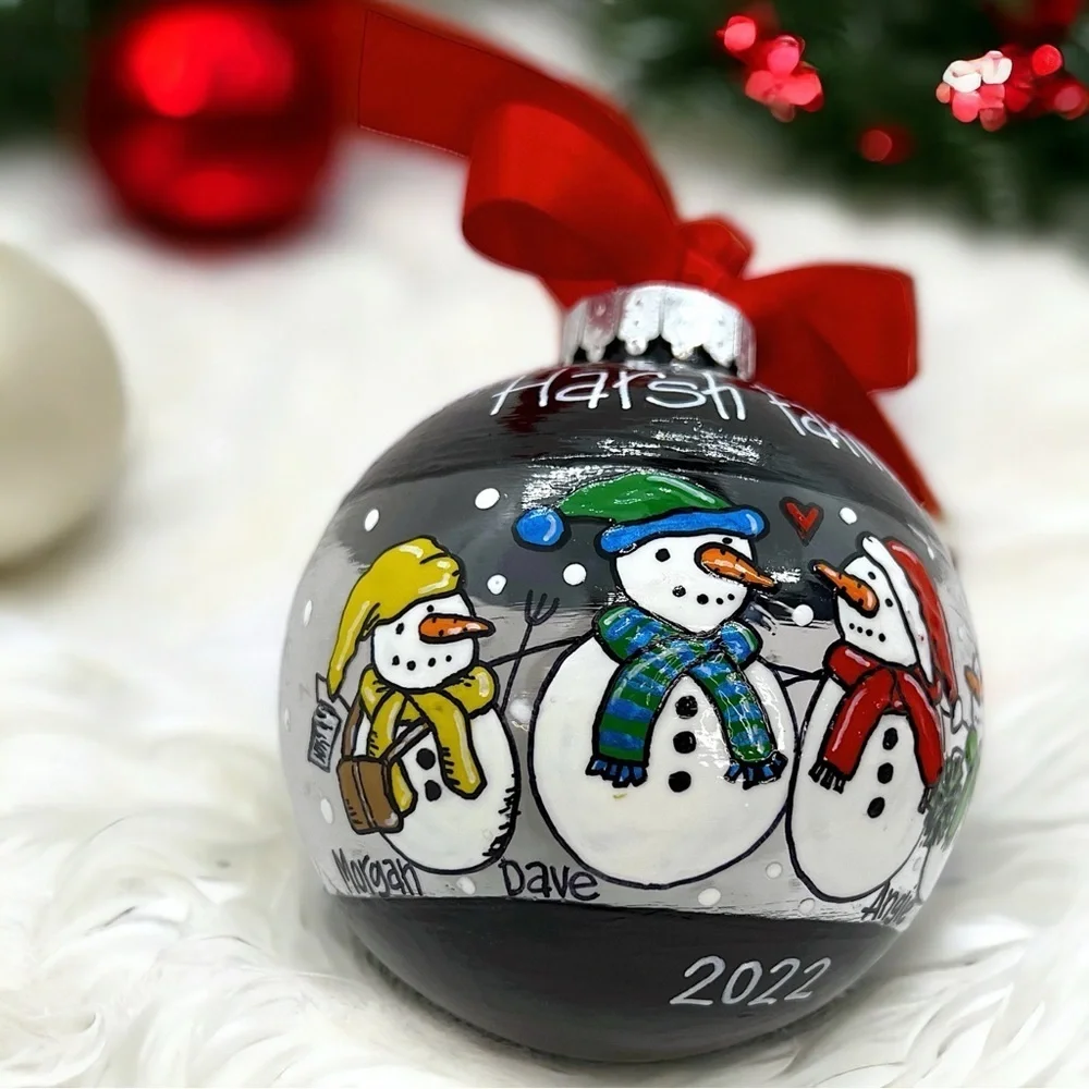 Snow Much Fun: Custom Family Ornament – Personalized Snow Family Keepsake!