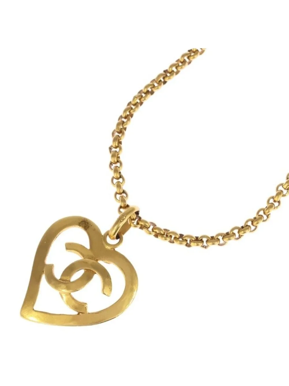 Chanel CC Logo Necklace Gold
