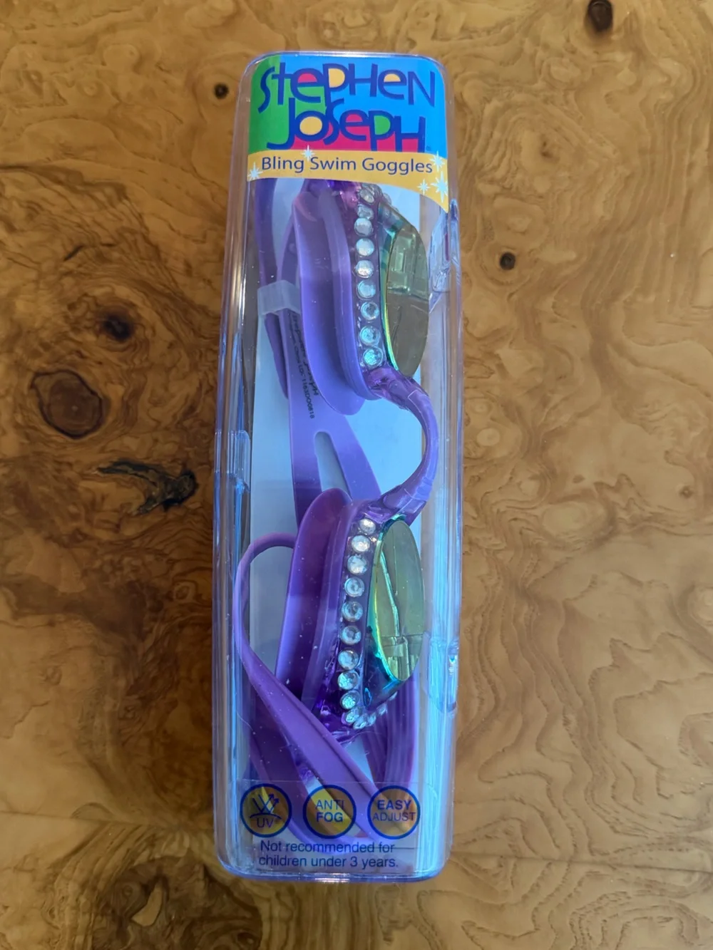 Stephen Joseph Purple Bling Swim Goggles NWT