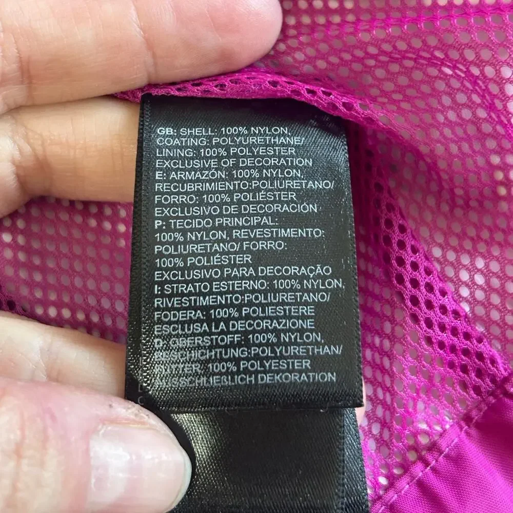 The north face antora pink plum black waterproof jacket size girls 18 women’s XS