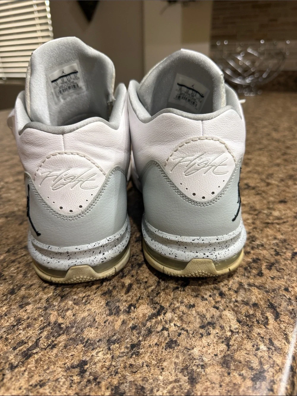 Jordan Flight origin 2 High Top Sneakers in White and Light Gray