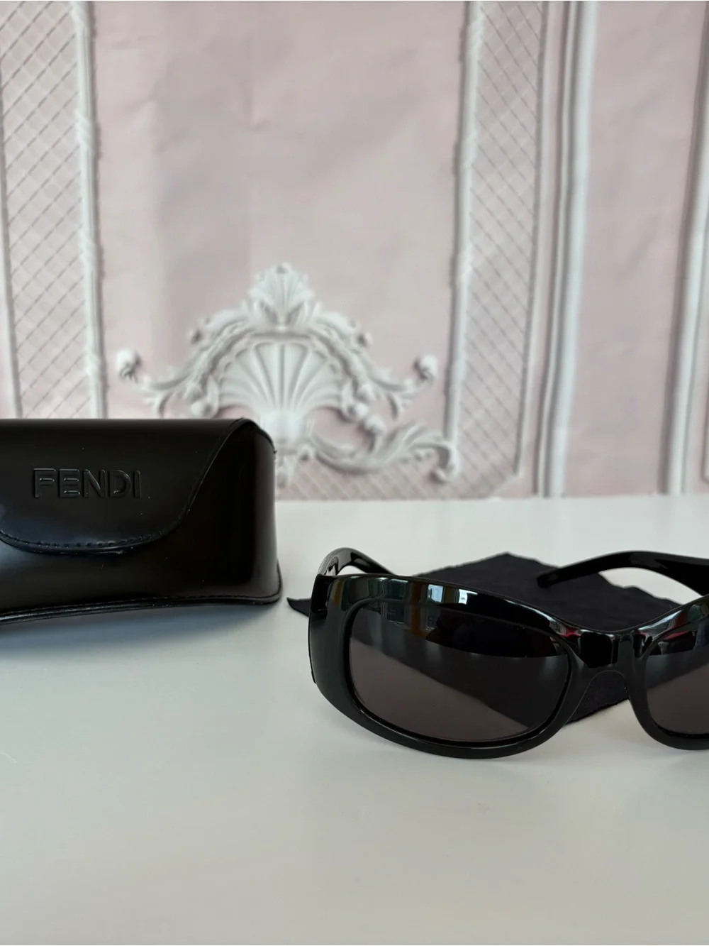 Fendi Black Women's Sunglasses with Dark Smoke Lenses