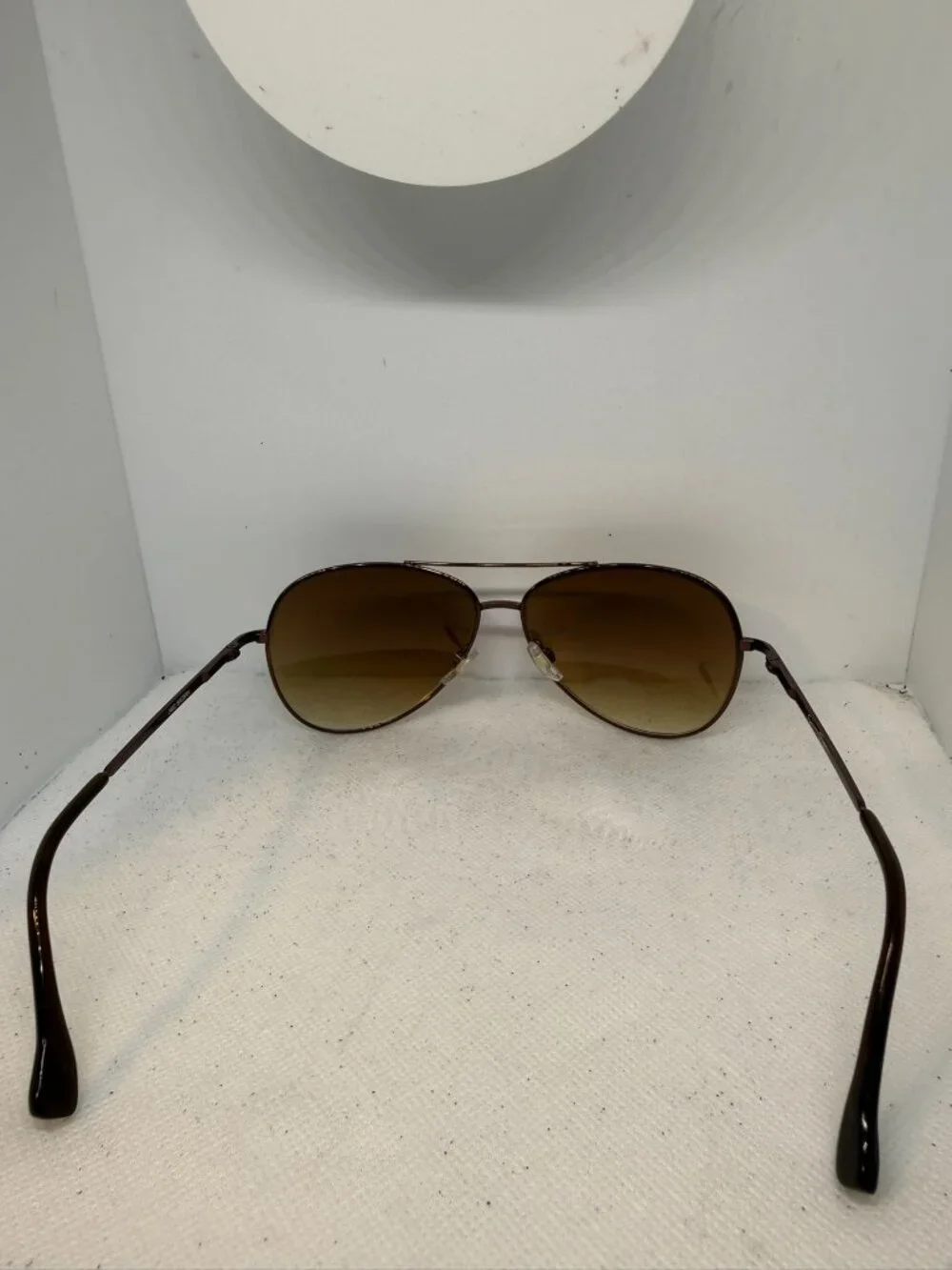 Jessica Simpson J402 Bronze Brown Gradient Aviator Sunglasses Metal Women's