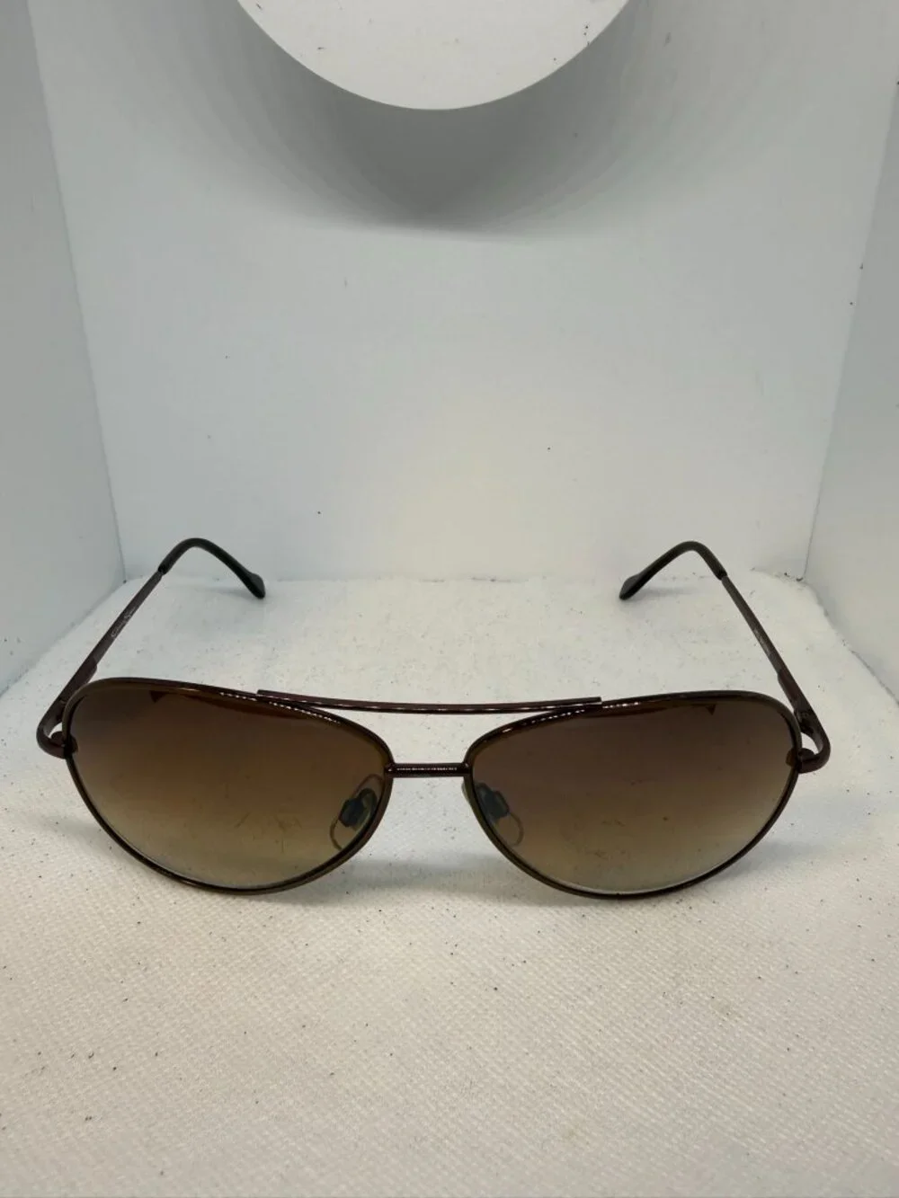 Jessica Simpson J402 Bronze Brown Gradient Aviator Sunglasses Metal Women's