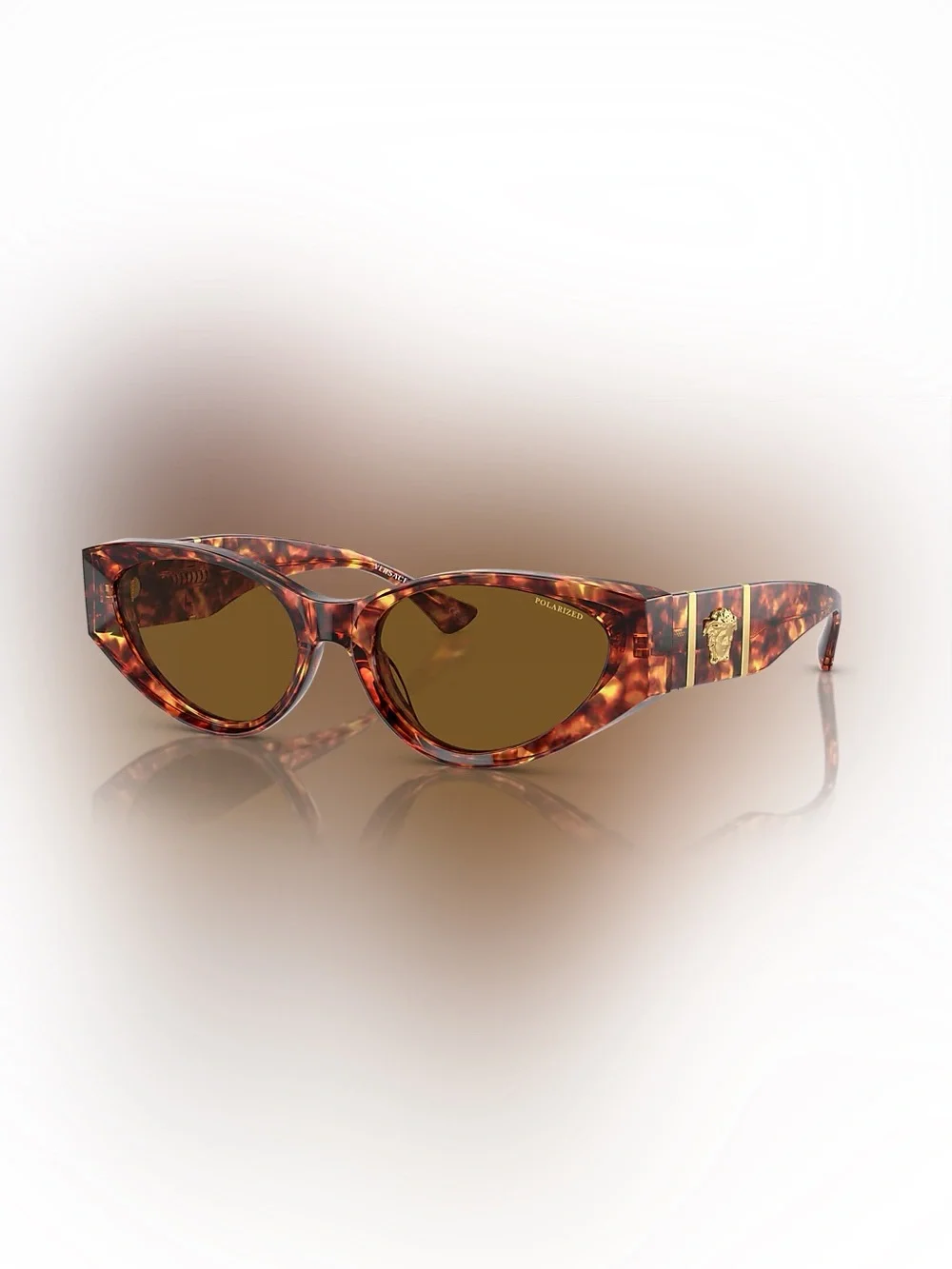 Versace Tortoiseshell Cat-Eye Sunglasses - Brown Lenses