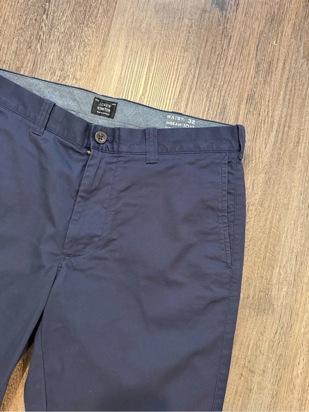 J. Crew Navy Flat Front Chino Shorts