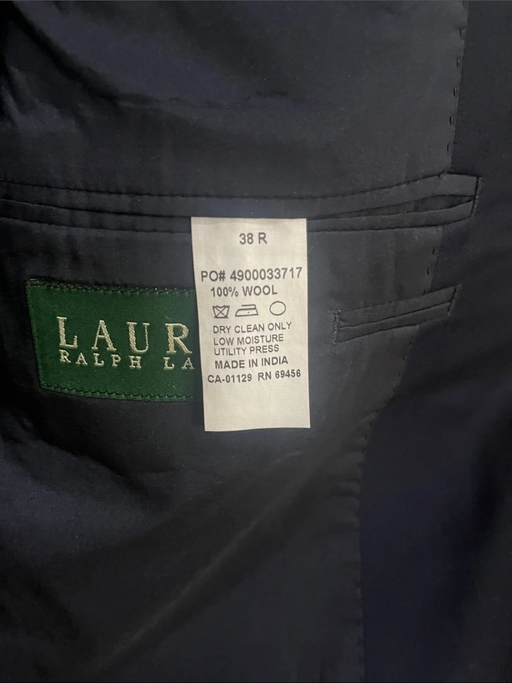 Ralph Lauren Classic Navy Sport Coat with Gold Buttons