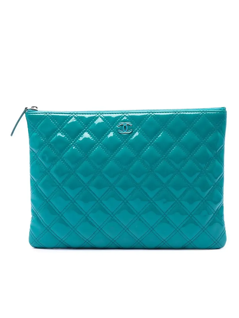 Chanel Medium Quilted Patent O Case #305768C83B
