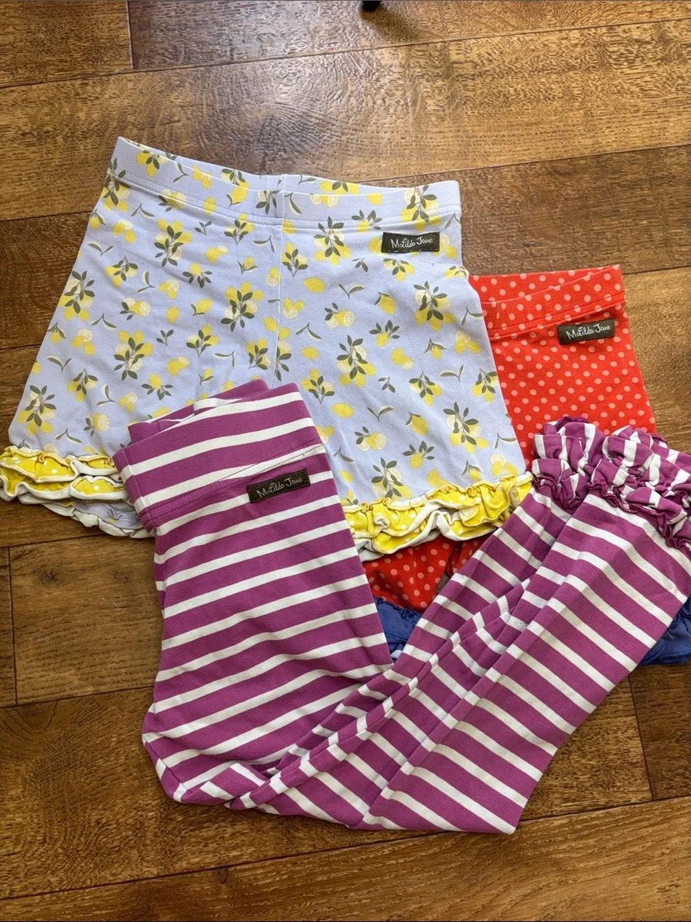 Matilda Jane Girls 3-Piece Bundle Size 8 Shorts Pants Play Condition