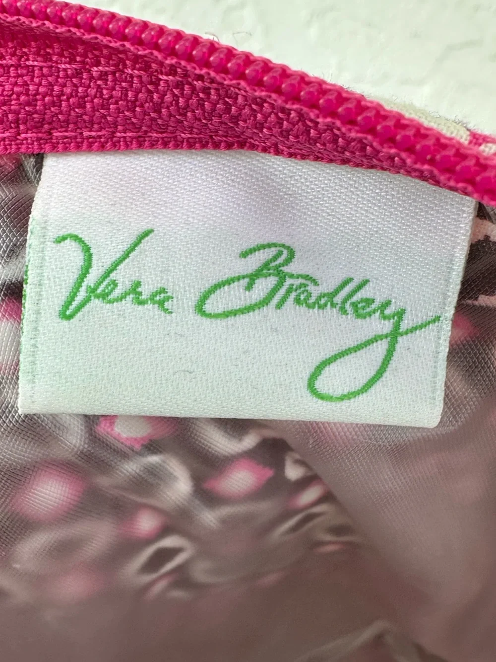 Vera Bradley Cotton Cupcake Pink Retired Patterned Quilted Cosmetic Bag NWOT