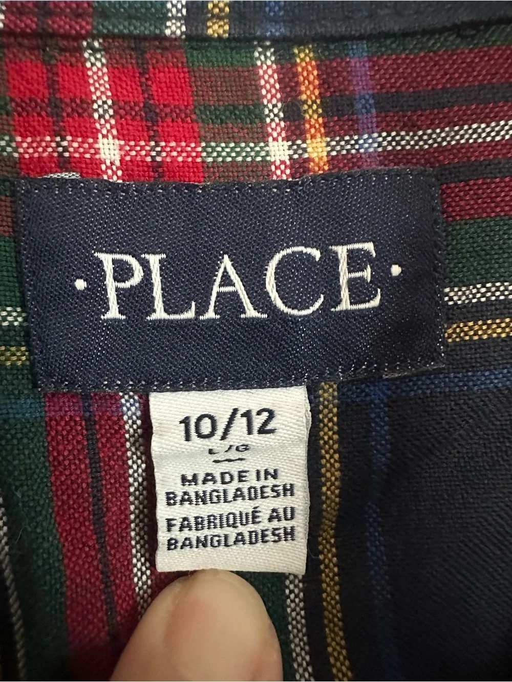 The Childrens Place classic plaid