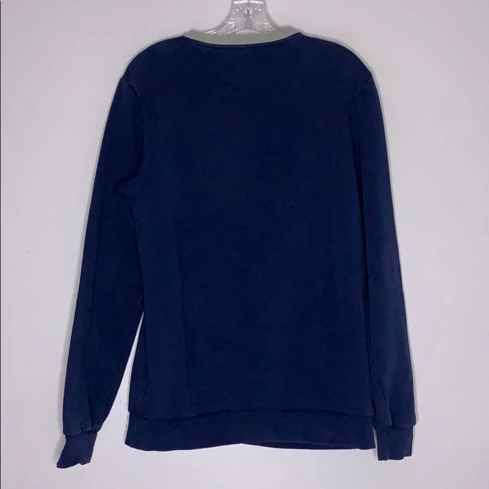 Vintage 90s Adidas Originals Crewneck large logo navy white mens small pullover