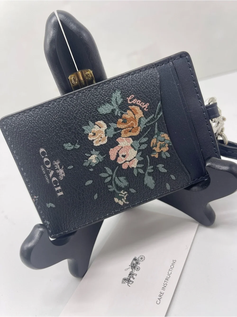 Coach black leather