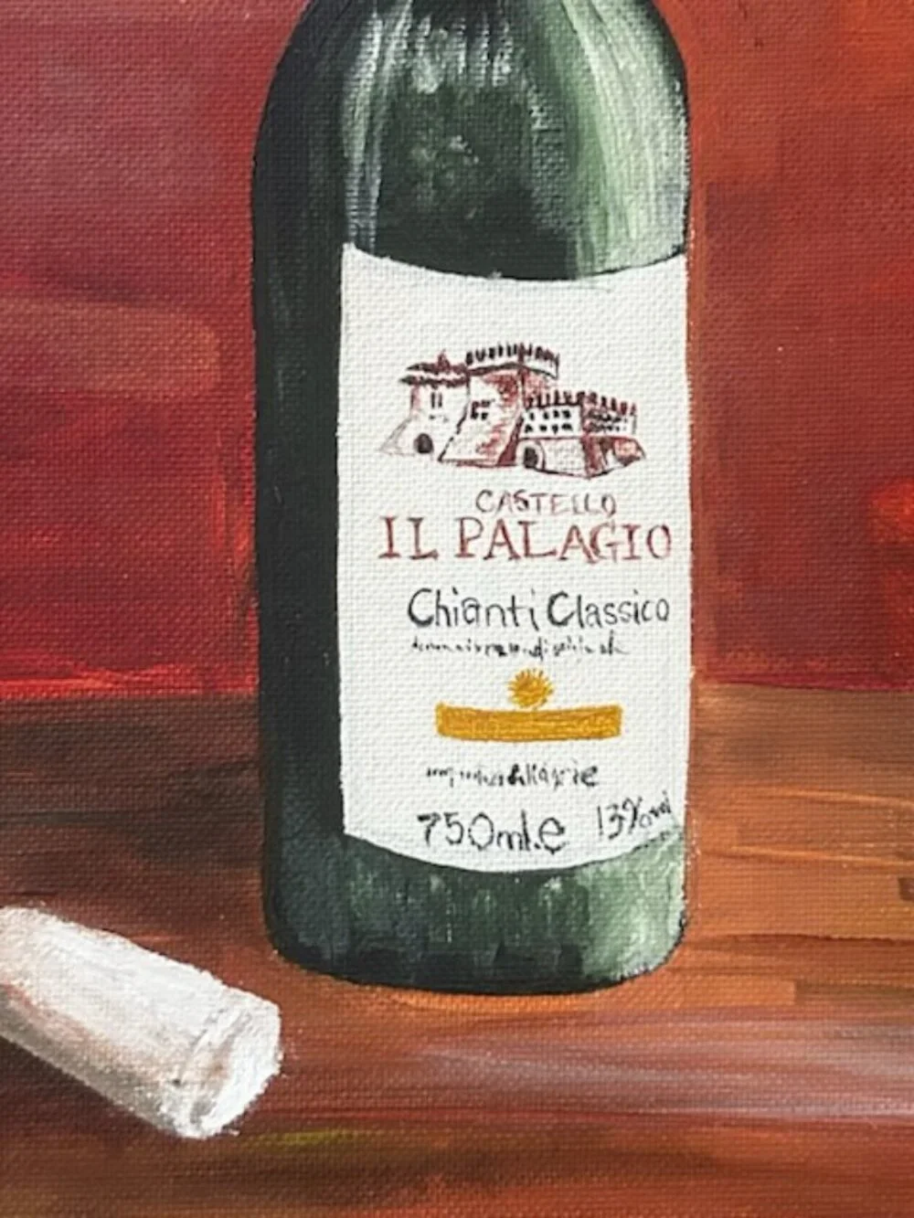 Vintage Signed Vineyard Still Life Framed Painting