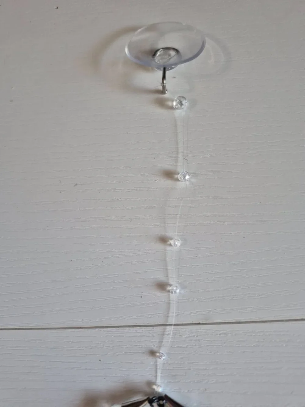Black & White Beaded Spider Suncatcher - Handmade Gothic Window Decal
