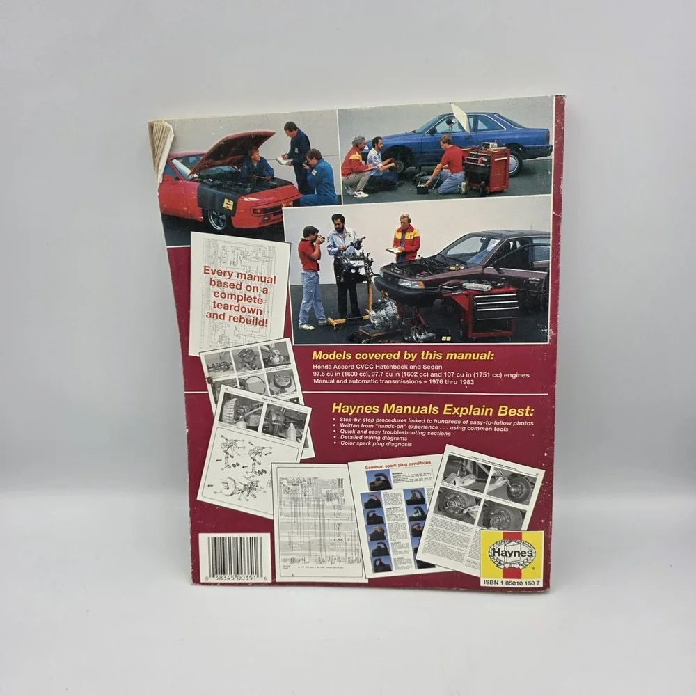 Haynes 42010 (351) Honda Accord CVCC 1976-1983 Automotive Repair Manual Book