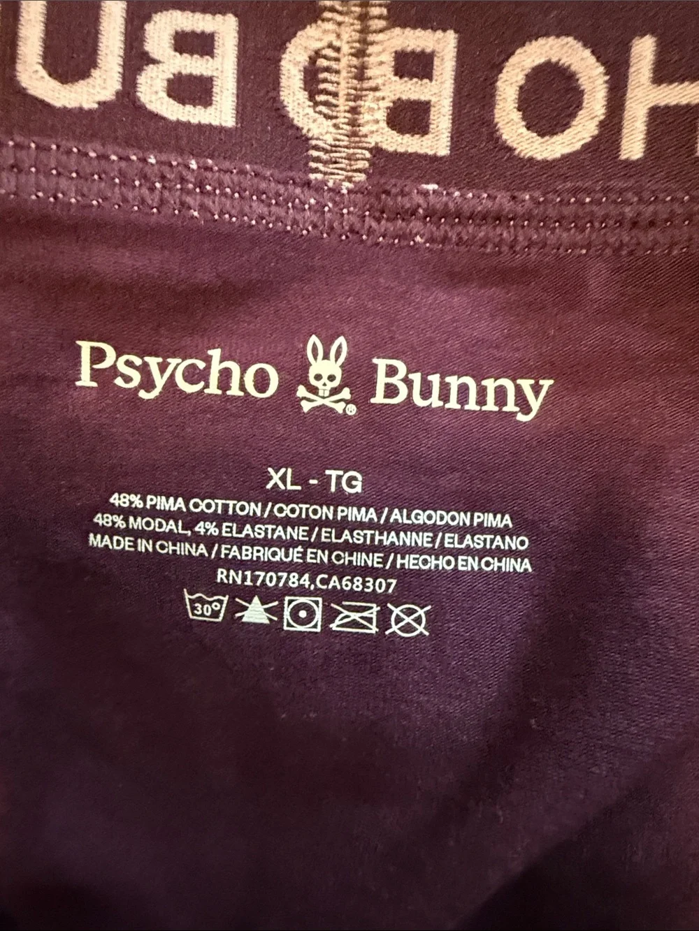 Psycho Bunny fit smooth