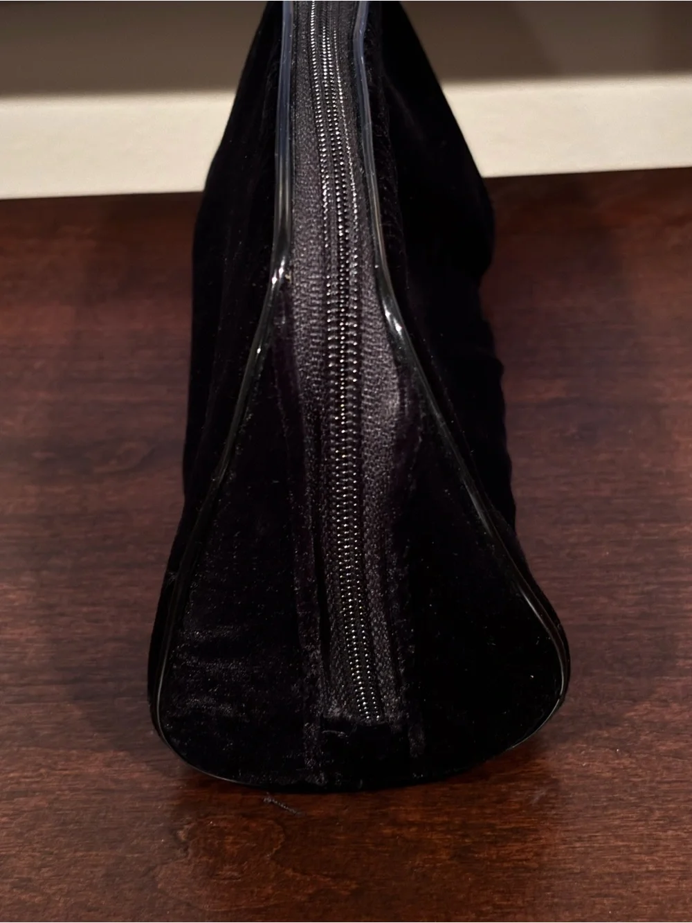 CHANEL Parfums Black Velvet Cosmetic Makeup Bag