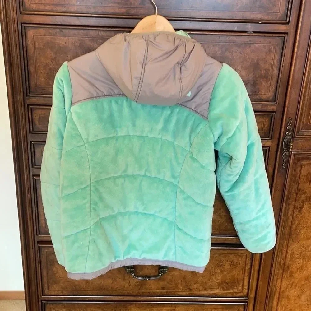 THE North Face Kids Green Puffy Reversible Jacket