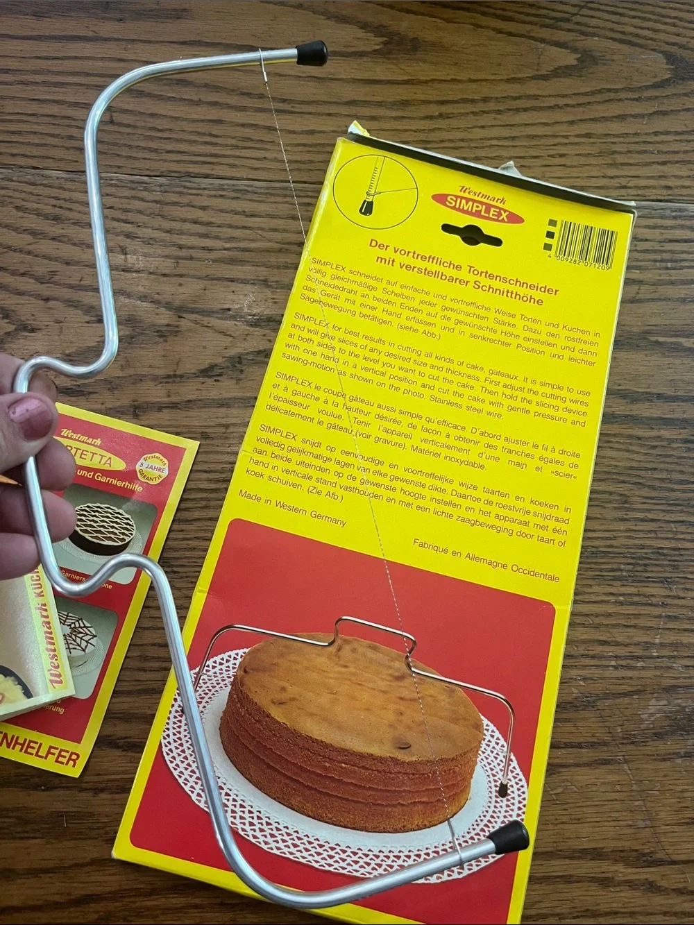 Simplex Cake Leveler - Silver Adjustable Wire Slicer