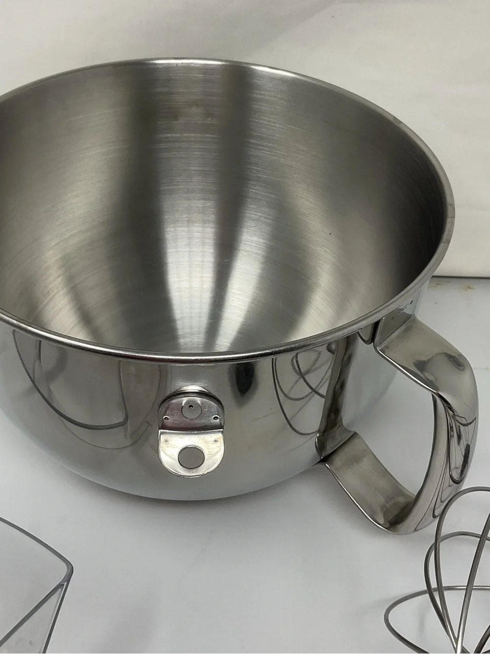 6qt KitchenAid Stainless Steel Mixing Bowl with Attachments - Silver