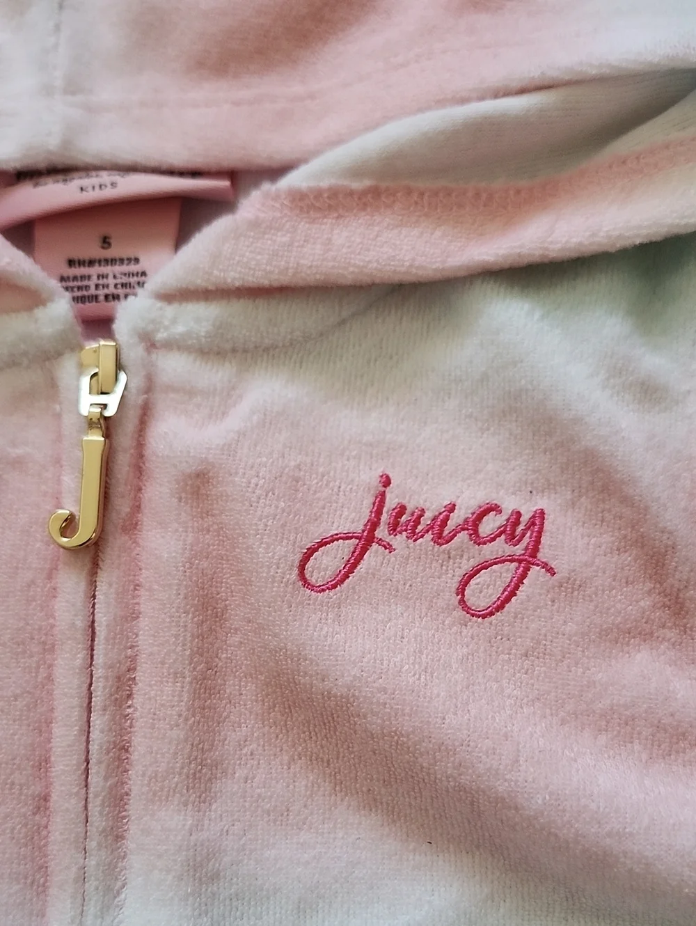 NWT Juicy Couture Kids Girl Tie Dye Velour Hooded Romper Size 5