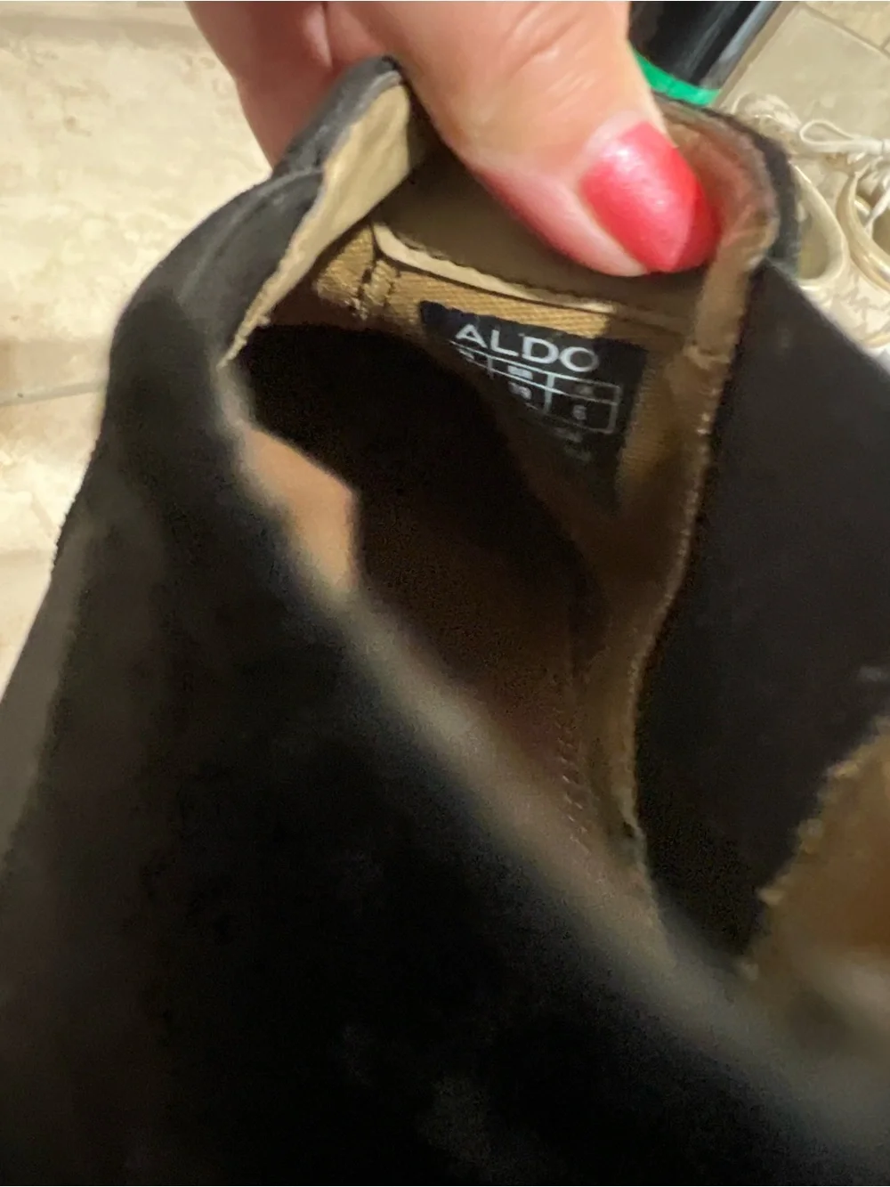 Aldo black suede