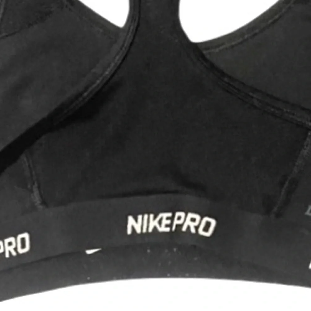 Nike Pro Swoosh Dri Fit Girl’s sz L Black lined front mesh racerback Sports Bra