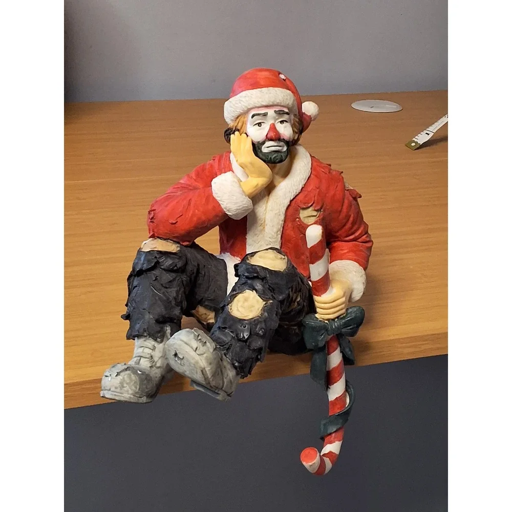 Vintage 1992 Emmett Kelly Jr Flambro Weary Willie Santa Stocking Holder See Pics