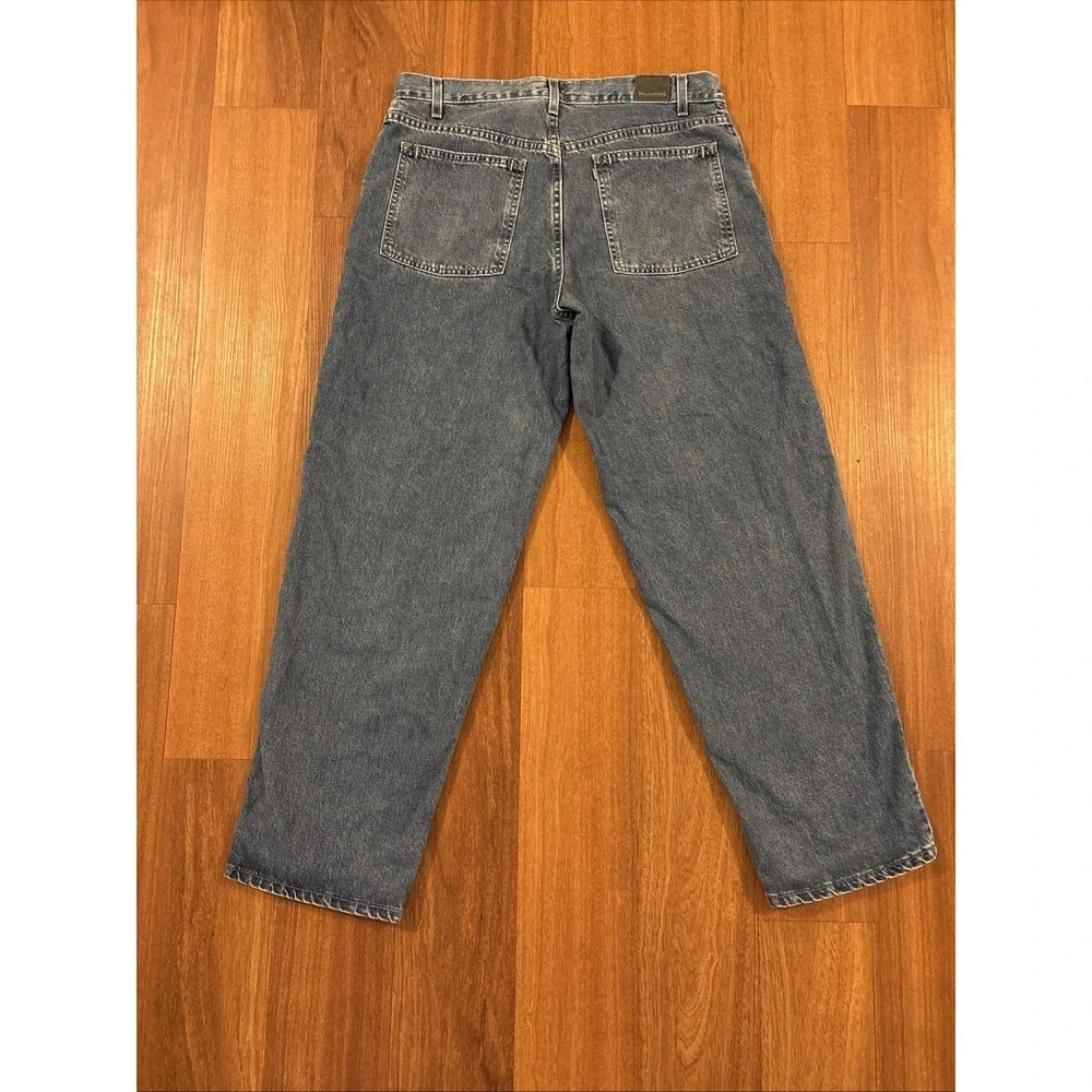 Vintage Levi's Silvertab Loose Fit Baggy Blue Denim Jeans 36x32 Made In USA