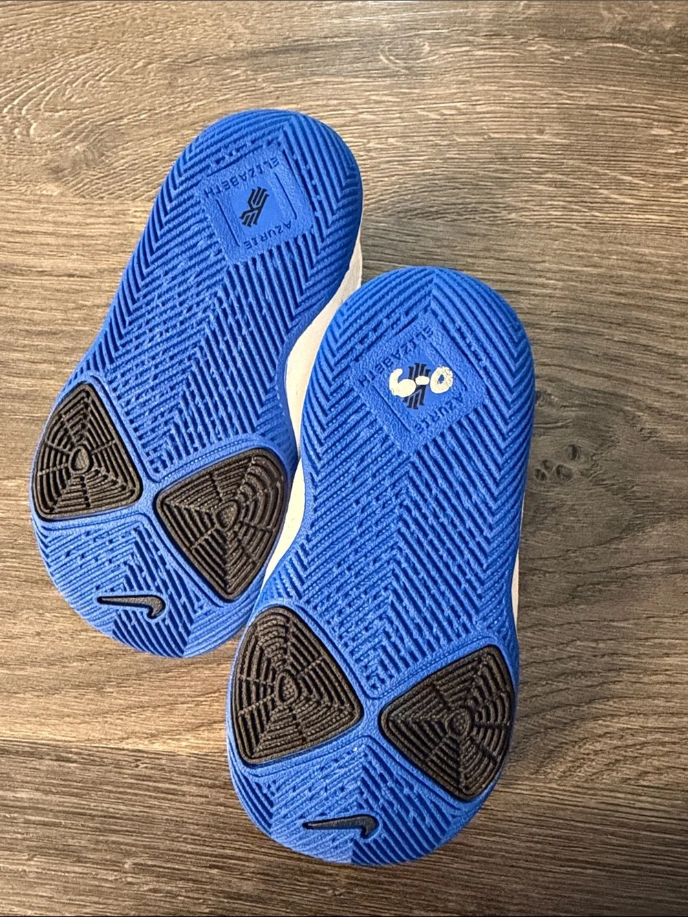 Nike Kyrie Irving Kids’ White & Blue Basketball Shoes
