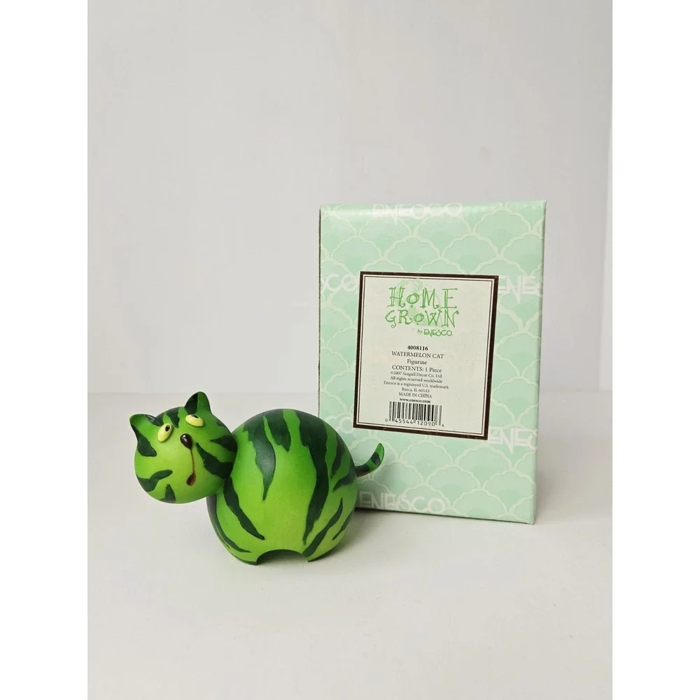 Enesco Home Grown figurine w/ box Watermelon Cat