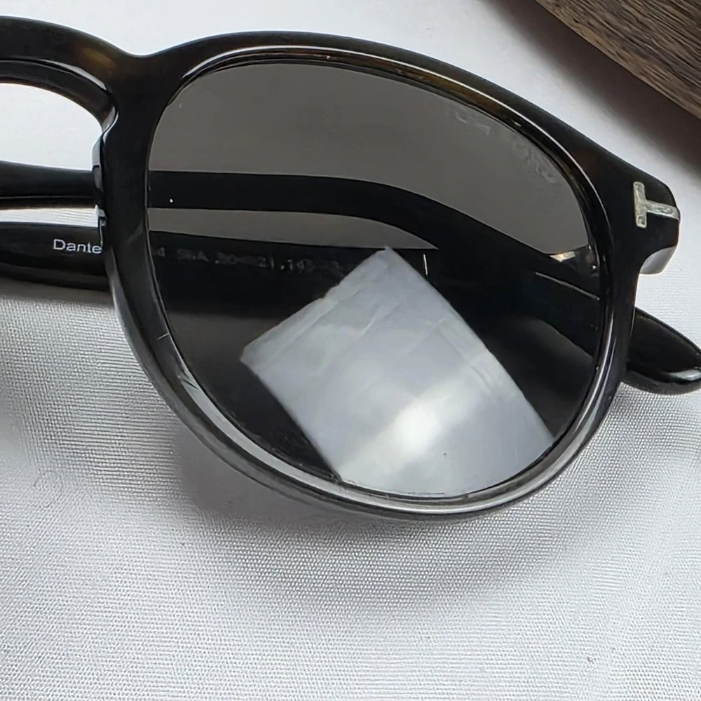 Tom Ford TF834 Dante 56A Sunglasses Mens 50-21-145 Brown Tortoise Gray Italy