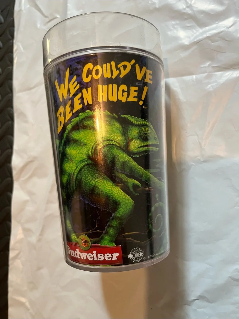 Budweiser travel mug