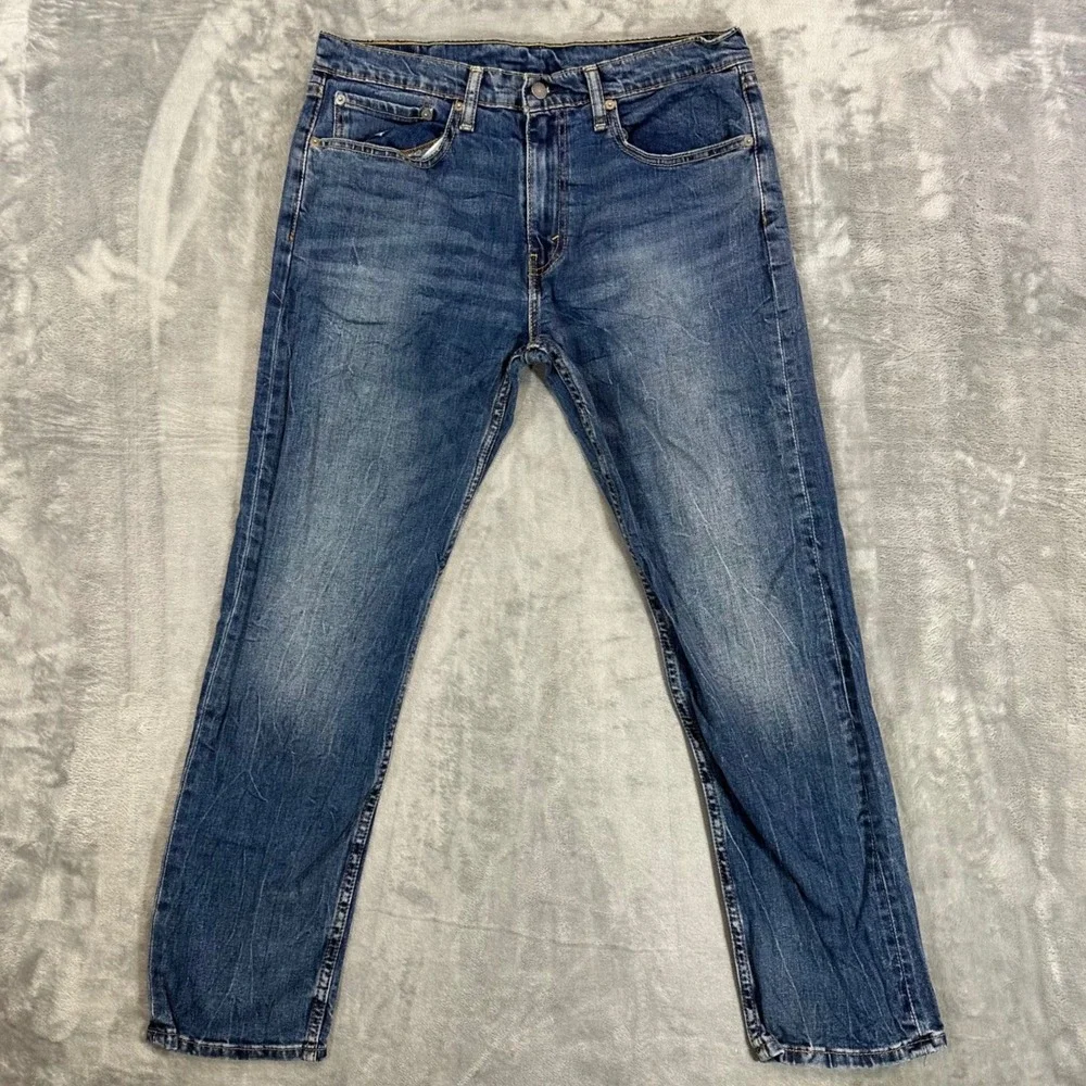 Levi's 502 Taper Fit Jeans Mens Size 34x32 Blue Medium Wash Denim Pants