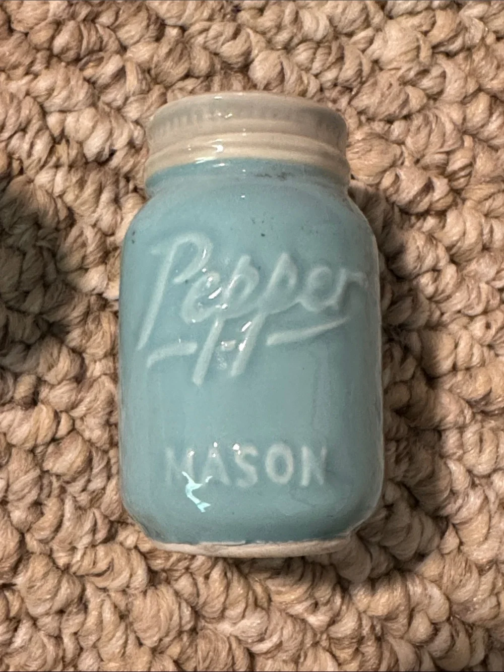 Mason blue jar