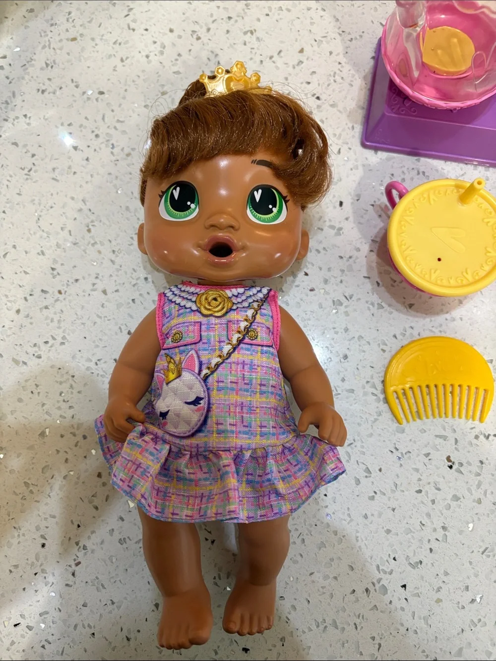 Baby Alive Bubbly Tea Party Sophia Sparkle Doll Set