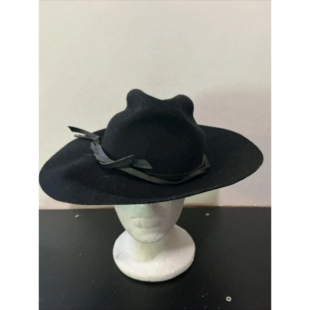 Golden Goose Wool & Leather Fedora - Black - 22