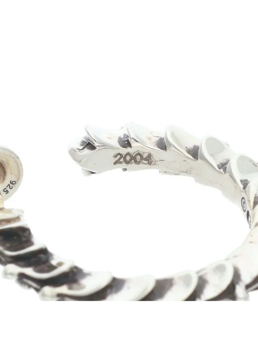 Chrome Hearts Hoop Crsstal Crosstail Silver Earrings