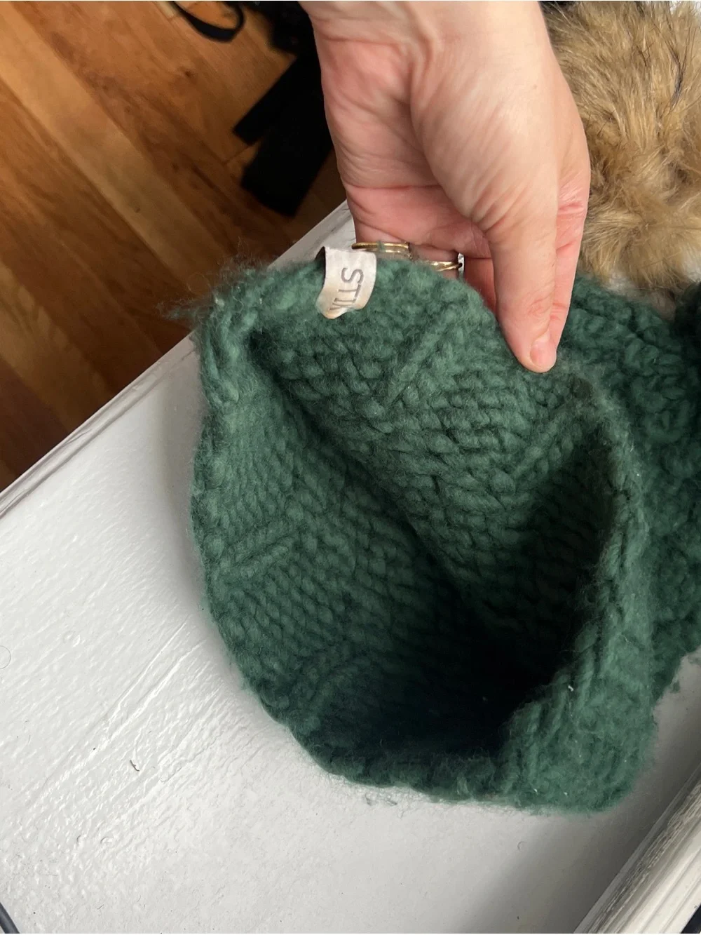 Sh*t That I Knit (STIK) - The Gunn Beanie in Forest +  2 poms