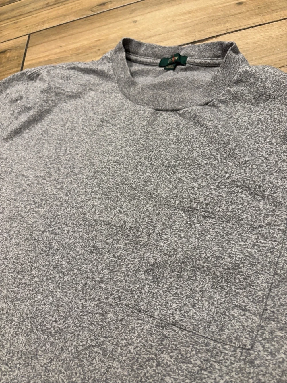 J Crew Heather Gray Short Sleeve Crewneck Pocket T-Shirt Size L Minimalist