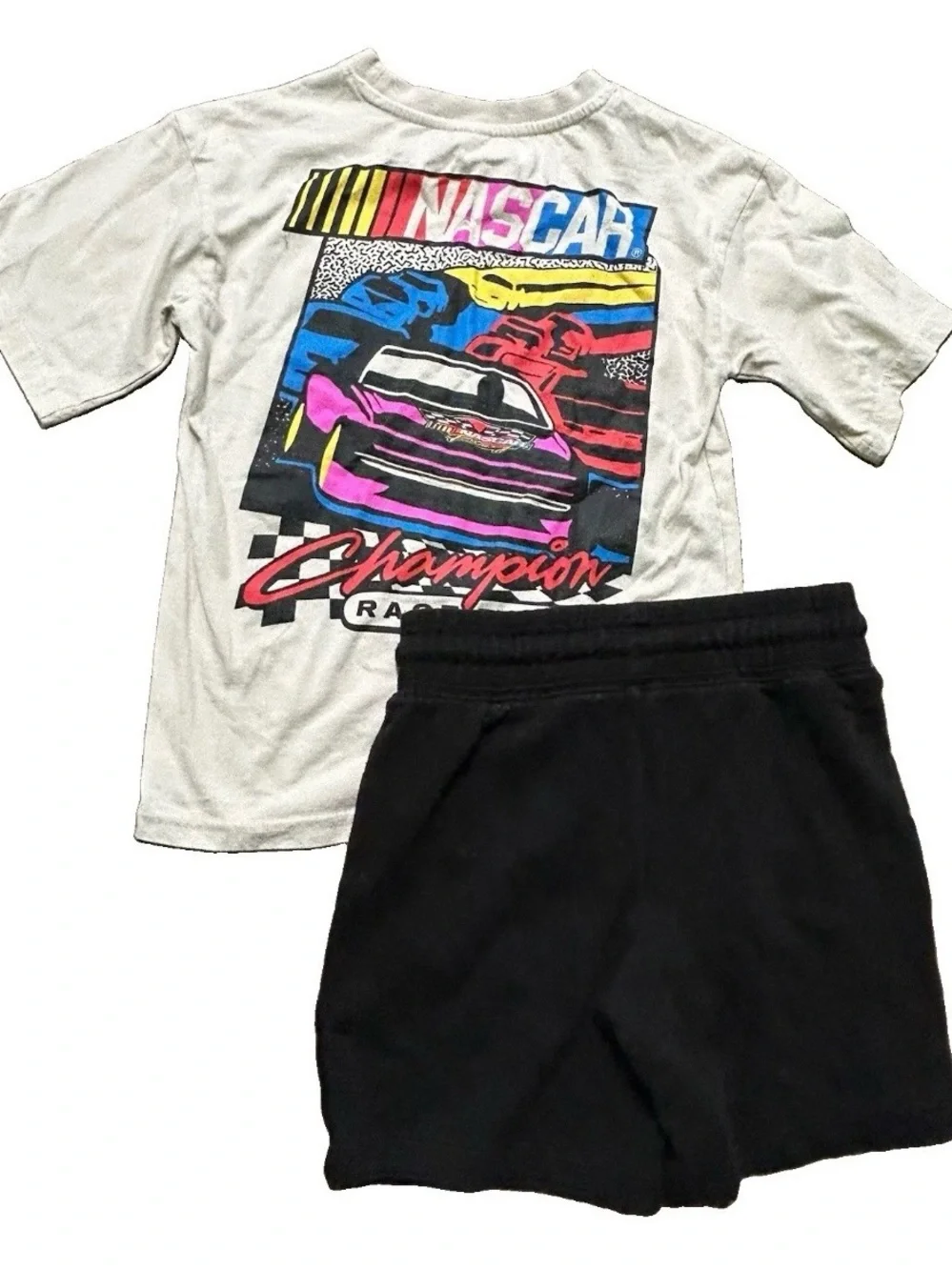 Boy’s Summer Clothing Athletic Shorts Nascar Spider Man Size Small (6/7)