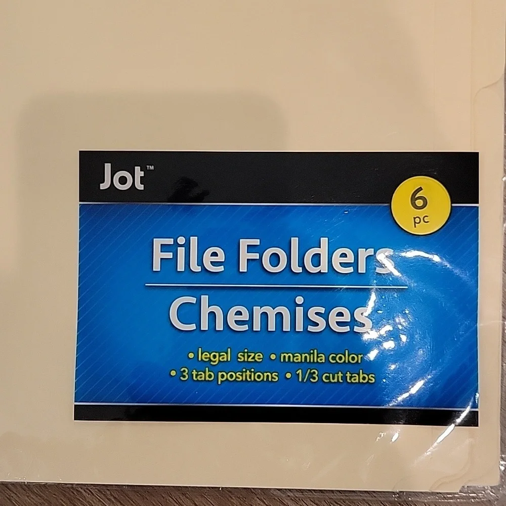 Jot Cream File Folders