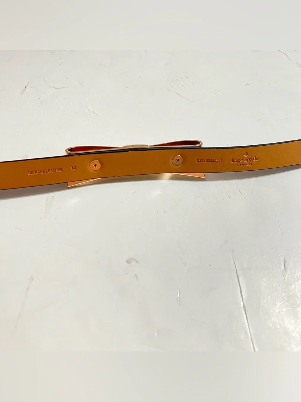 Kate Spade New York Metal Bow Leather Belt