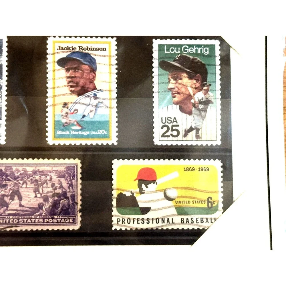 Collection BASEBALL U.S. Postage Stamps Lot of 7 Babe Ruth Lou Gehrig Olympics