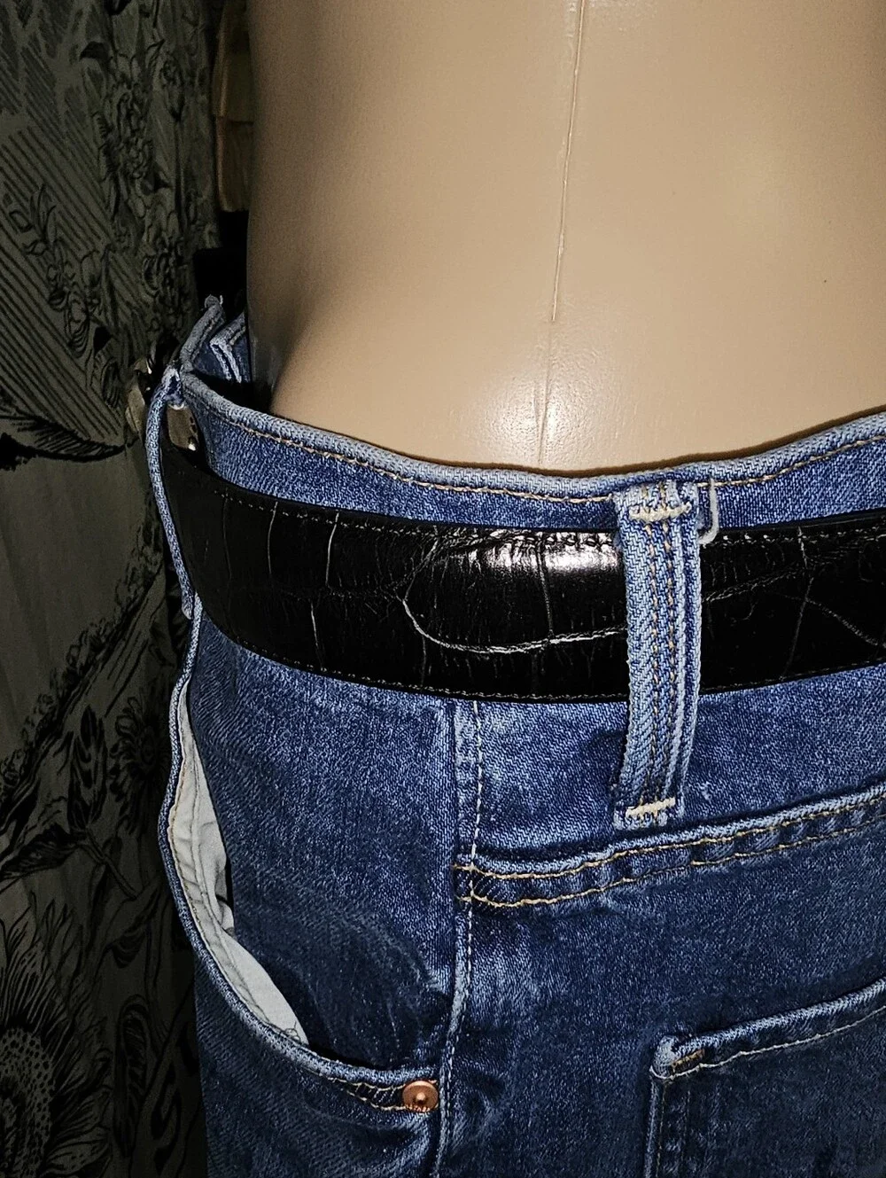 Vintage Brighton Black Leather Belt Silver Buckle Western 1995 Sz L 30