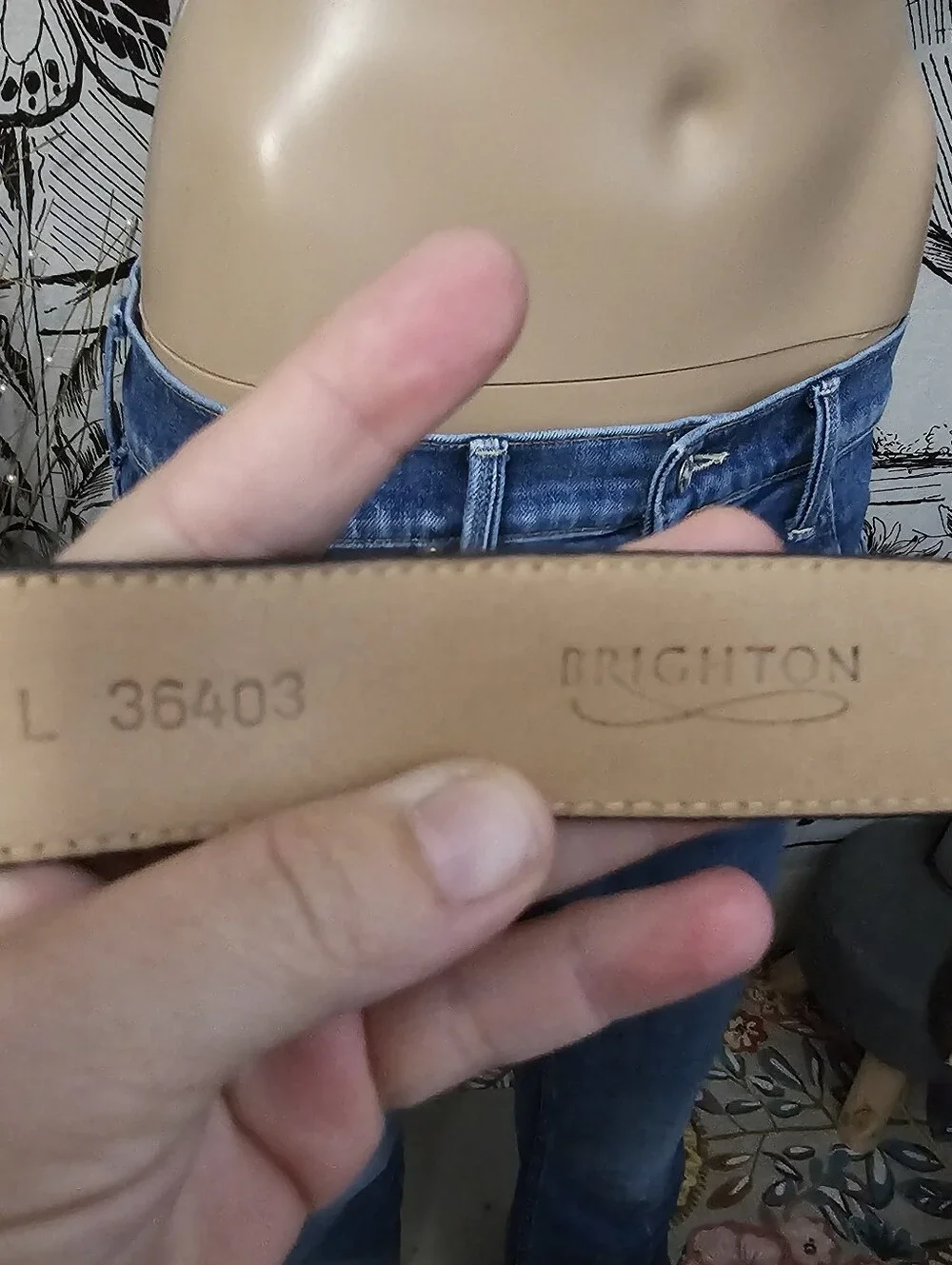 Vintage Brighton Black Leather Belt Silver Buckle Western 1995 Sz L 30