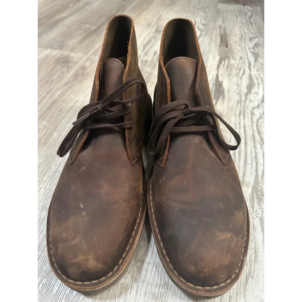 Clarks‎ Bushacre 2 Mens 10 W Brown Leather Chukka Desert Boots 26041354100