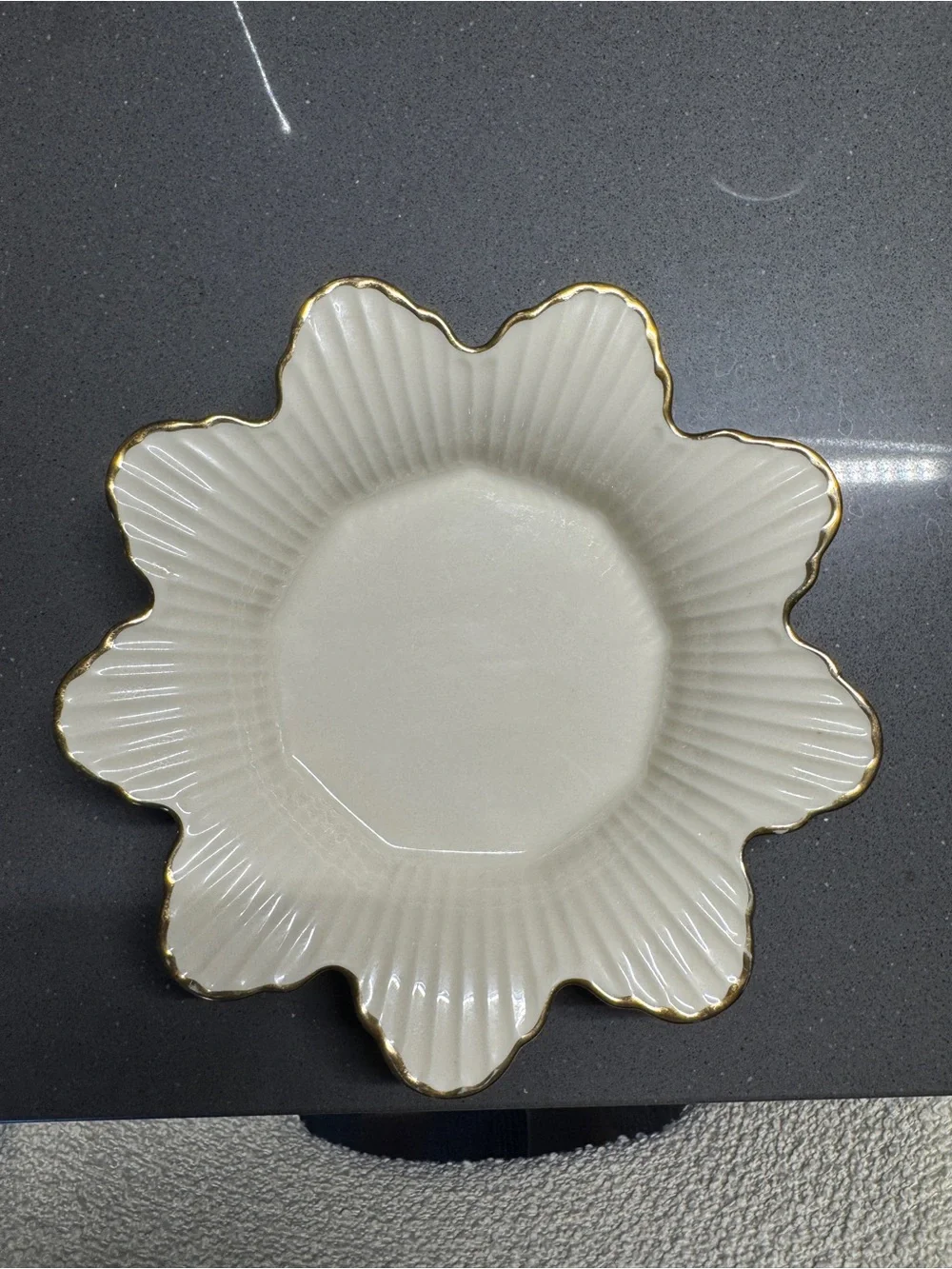 Vintage Lenox Scalloped Gold Rim Dish