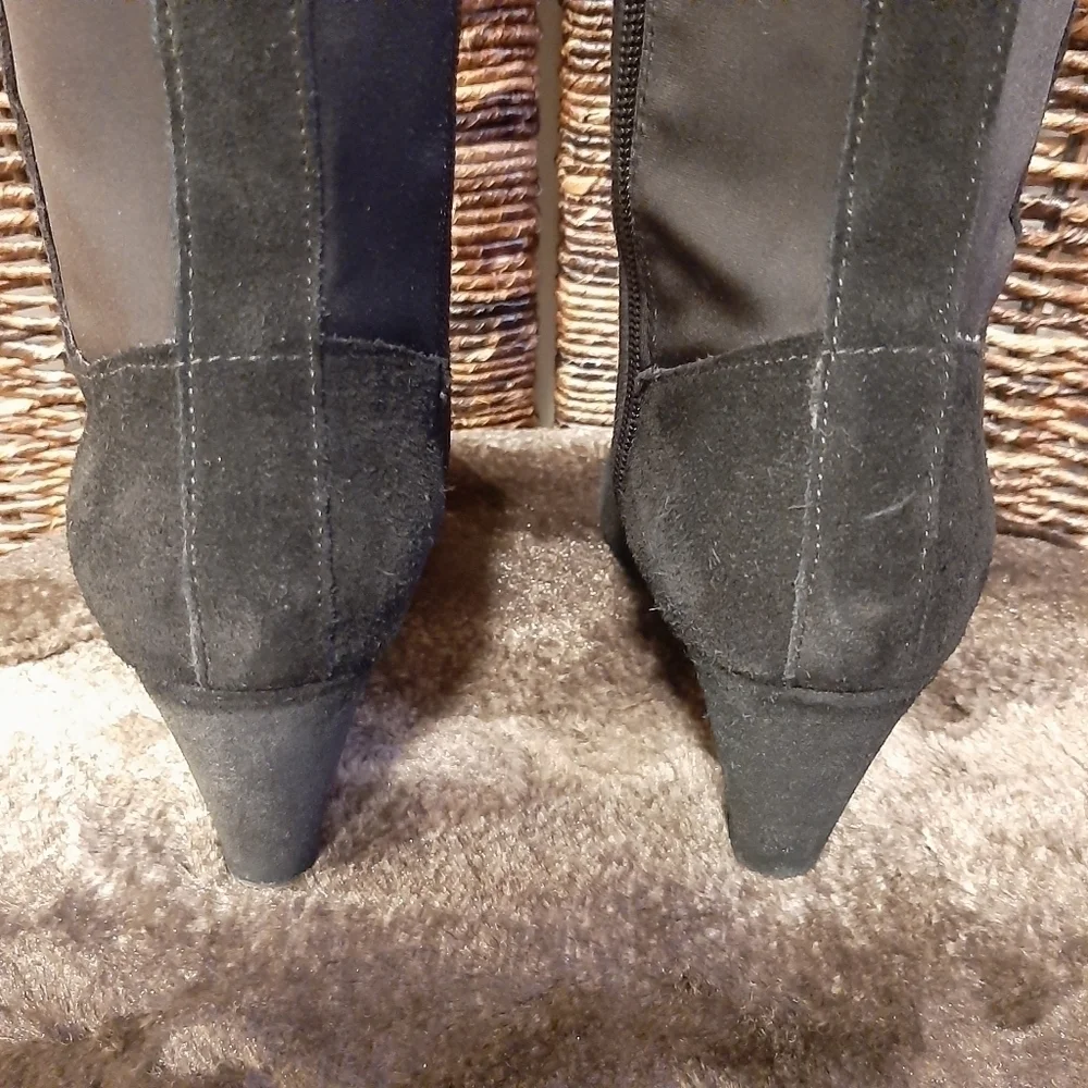 Free People Charles David Edie Leather Knee High Riding Boots Womens 6 Black
